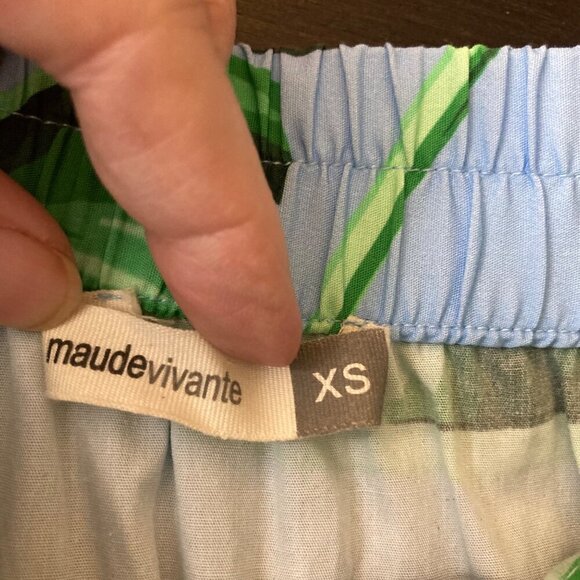 Womens Maude Vivante Ada Tropical Floral Tiered Midi Skirt XS Pockets #33 - Picture 6 of 8